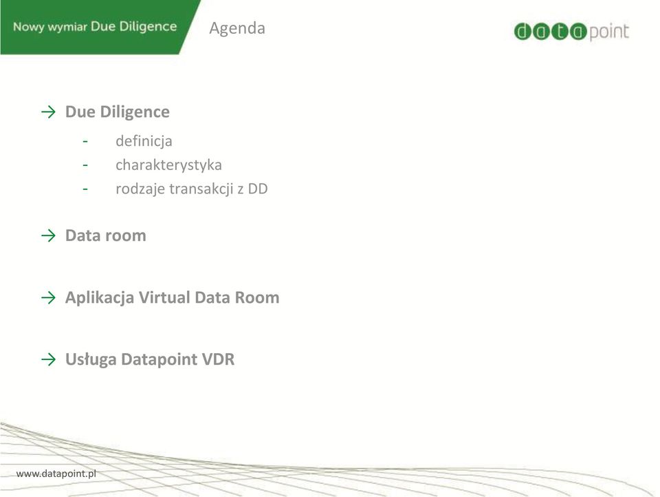 transakcji z DD Data room