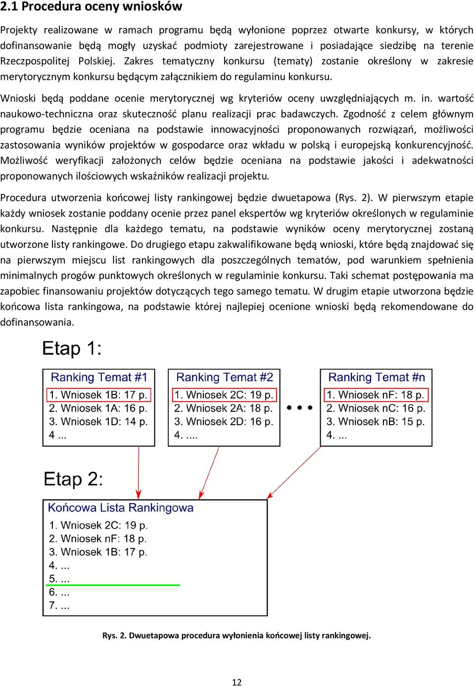 Wnioski będą poddane ocenie merytorycznej wg kryteriów oceny uwzględniających m. in. wartość naukowo-techniczna oraz skuteczność planu realizacji prac badawczych.