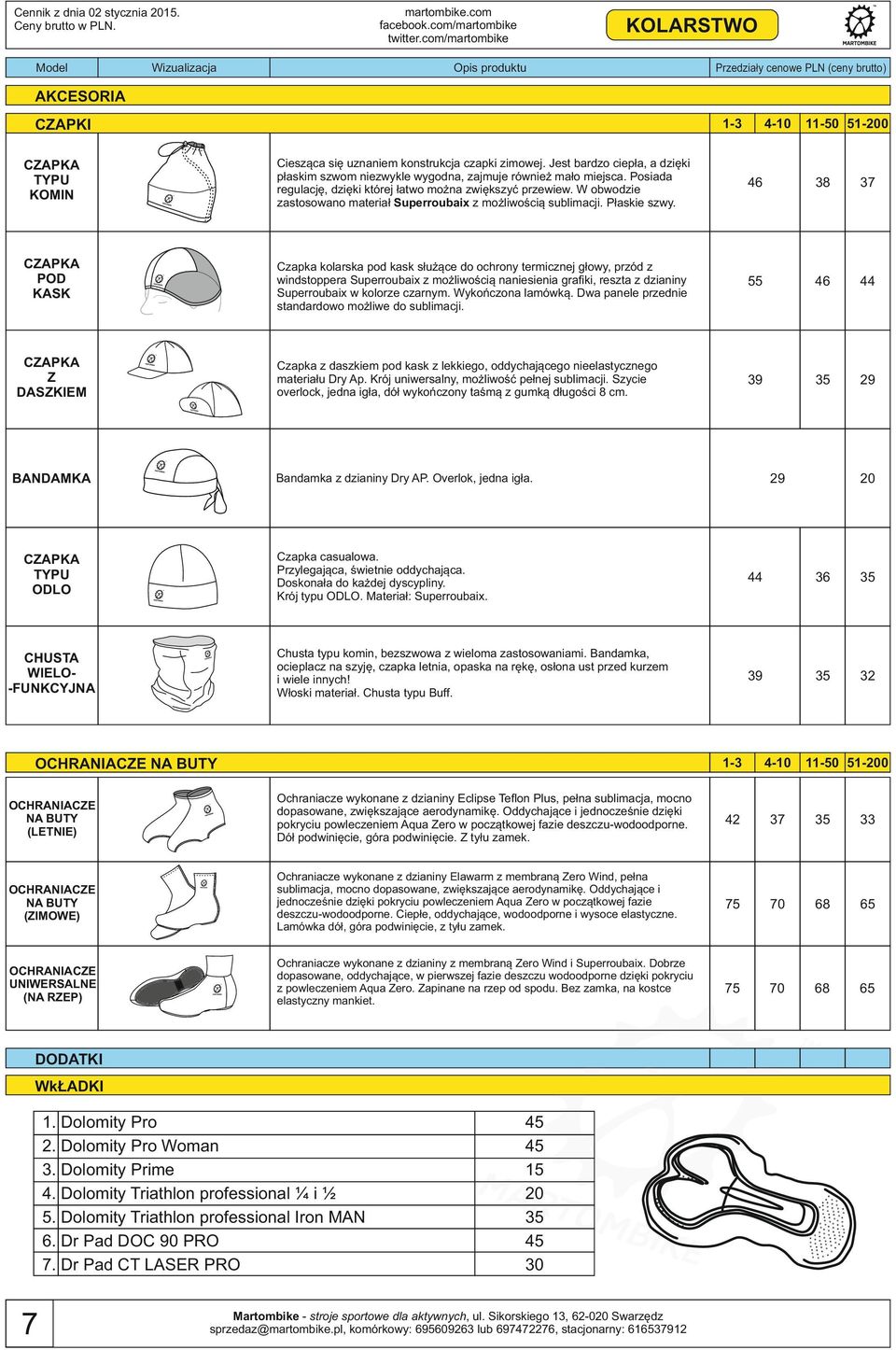 46 38 37 CZAPKA POD KASK Czapka kolarska pod kask służące do ochrony termicznej głowy, przód z windstoppera Superroubaix z możliwością naniesienia graﬁki, reszta z dzianiny Superroubaix w kolorze