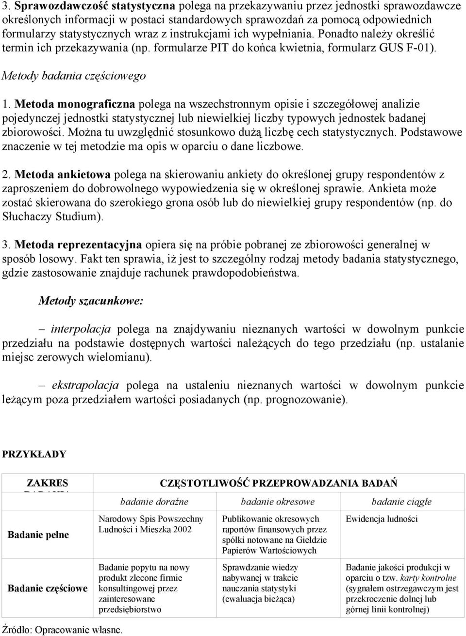 Metoda monograficzna polega na wszechstronnym opisie i szczegółowej analizie pojedynczej jednostki statystycznej lub niewielkiej liczby typowych jednostek badanej zbiorowości.