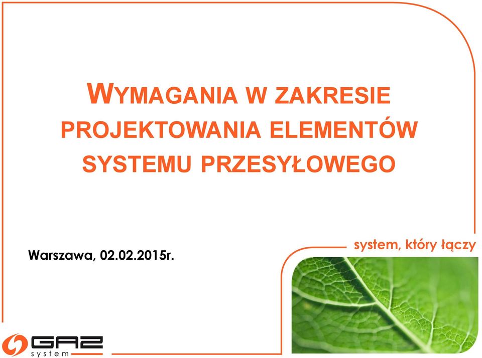 ELEMENTÓW SYSTEMU