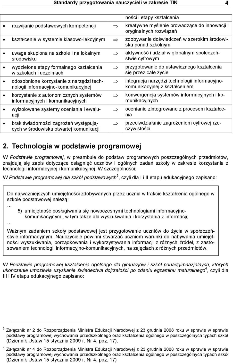 wyizolowane systemy oceniania i ewaluacji brak świadomości zagrożeń występujących w środowisku otwartej komunikacji ności i etapy kształcenia kreatywne myślenie prowadzące do innowacji i oryginalnych