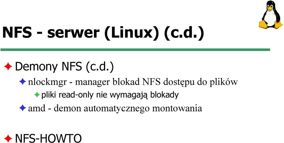 ) nlockmgr - manager blokad NFS dostępu do