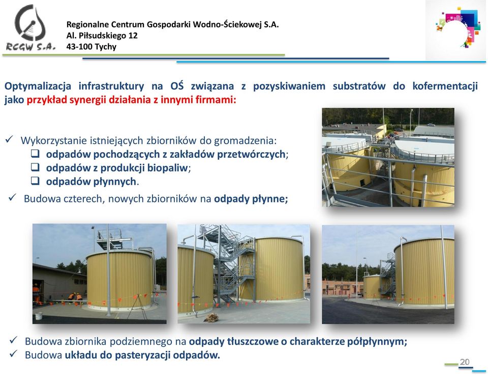 przetwórczych; odpadów z produkcji biopaliw; odpadów płynnych.