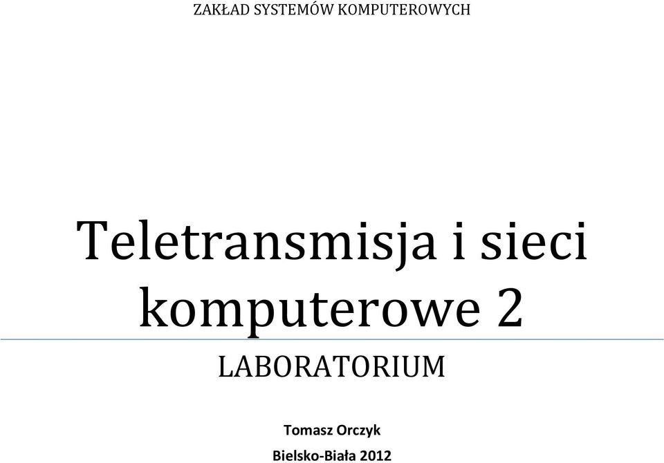 Teletransmisja i sieci