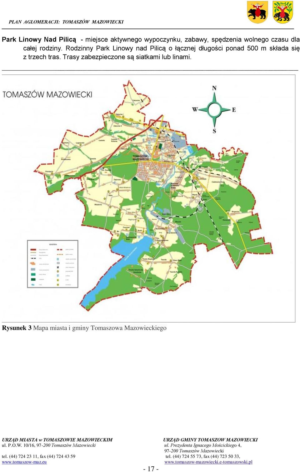 Rodzinny Park Linowy nad Pilicą o łącznej długości ponad 500 m składa się