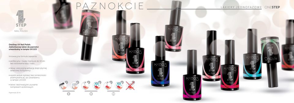 manicure do 10 dni bez stosowania bazy i topu łatwą i precyzyjną aplikację dzięki płynnej lakierowej