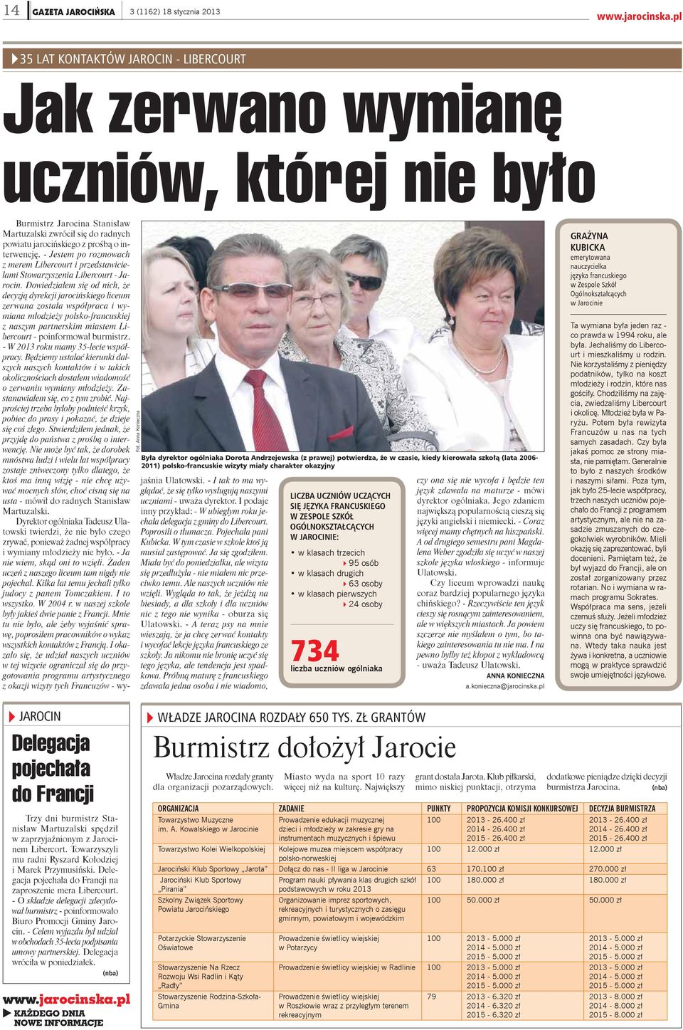 Jarocina Stanisław Martuzalski zwrócił się do radnych powiatu jarocińskiego z prośbą o interwencję. - Jestem po rozmowach z merem Libercourt i przedstawicielami Stowarzyszenia Libercourt - Jarocin.