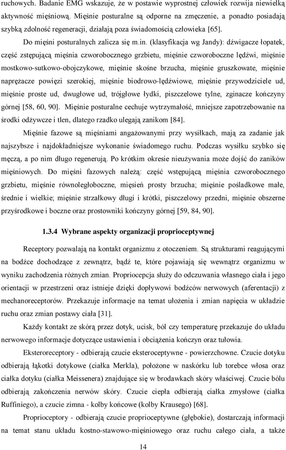 (klasyfikacja wg Jandy): dźwigacze łopatek, część zstępującą mięśnia czworobocznego grzbietu, mięśnie czworoboczne lędźwi, mięśnie mostkowo-sutkowo-obojczykowe, mięśnie skośne brzucha, mięśnie