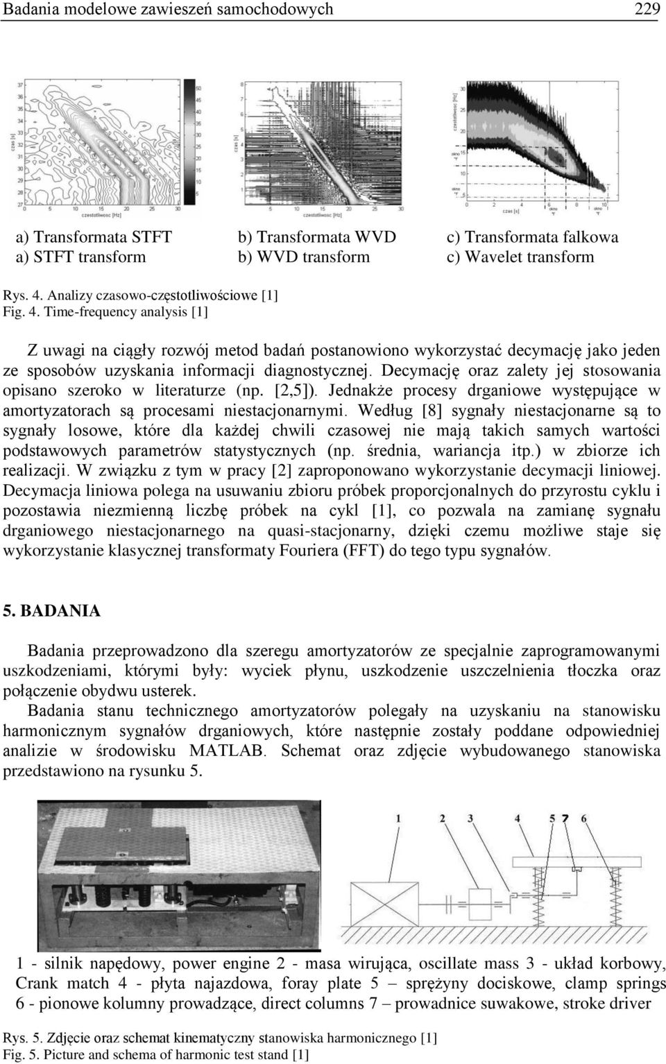 Time-frequency analysis [] Z uwagi na ciągły rozwój metod badań postanowiono wykorzystać decymację jako jeden ze sposobów uzyskania informacji diagnostycznej.