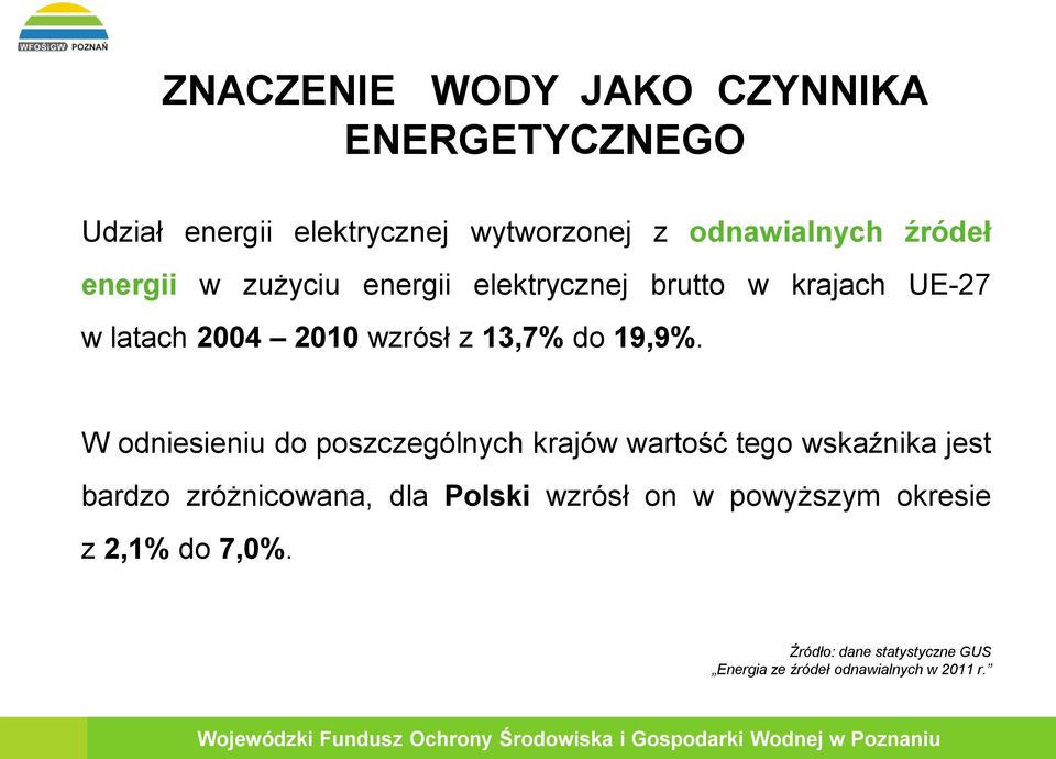 W odniesieniu do poszczególnych krajów wartość tego wskaźnika jest bardzo zróżnicowana, dla Polski wzrósł