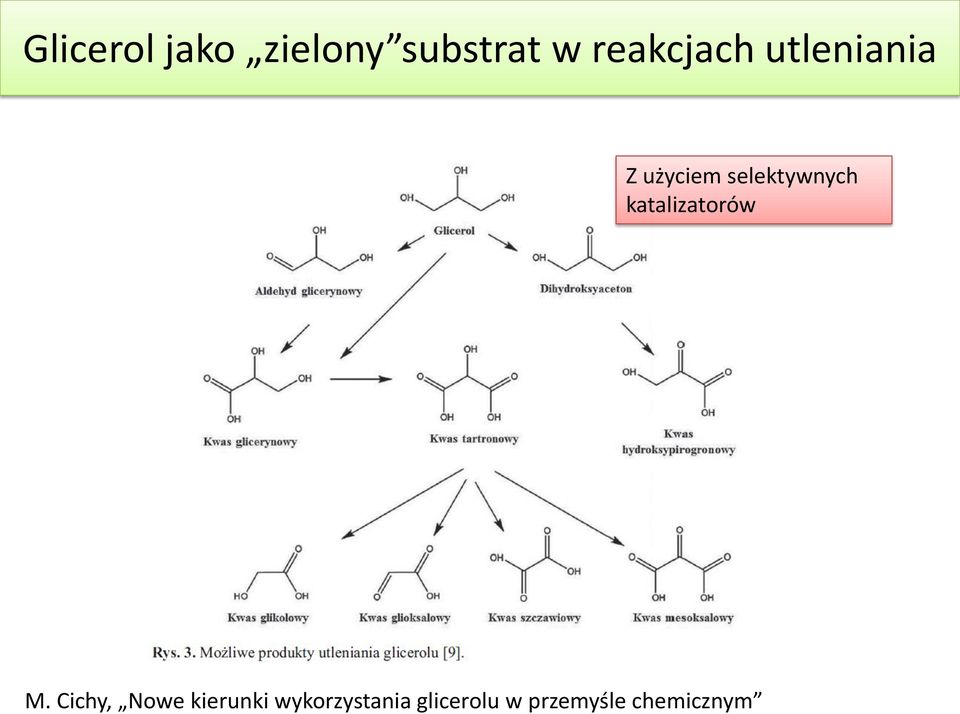 selektywnych katalizatorów M.