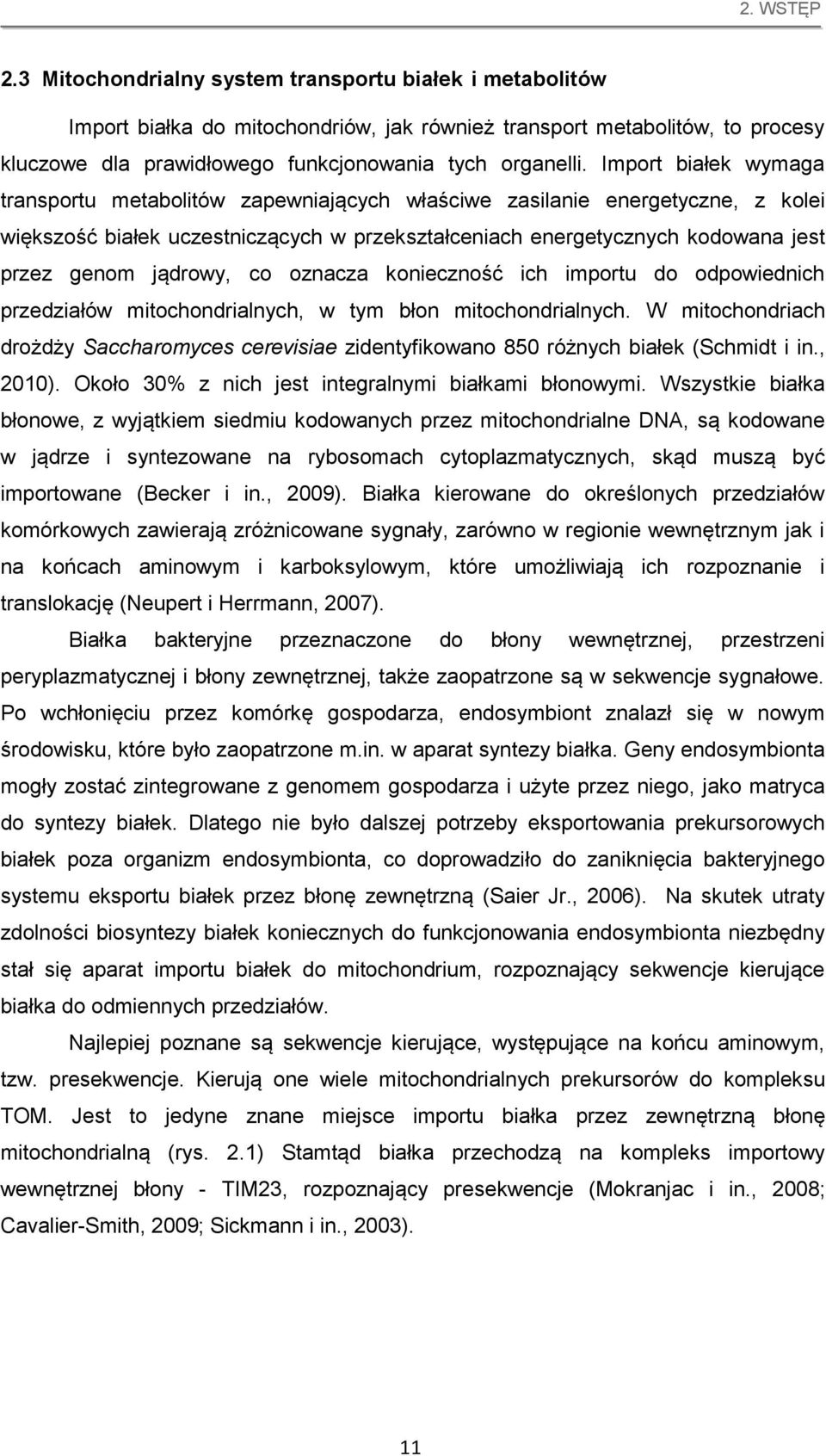 Import białek wymaga transportu metabolitów zapewniających właściwe zasilanie energetyczne, z kolei większość białek uczestniczących w przekształceniach energetycznych kodowana jest przez genom