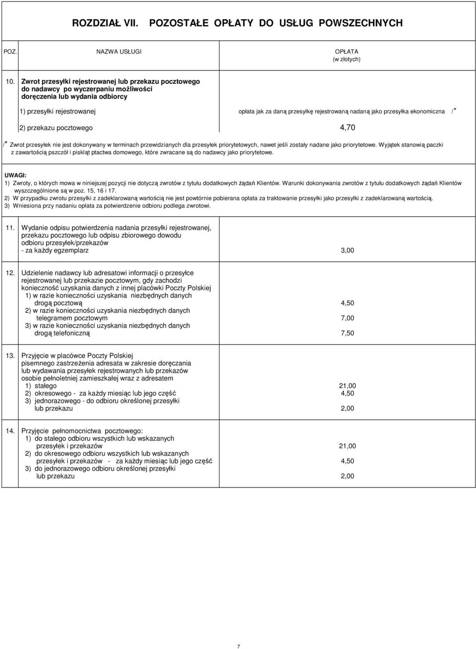 przesyłka ekonomiczna /* 2) przekazu pocztowego 4,70 /* Zwrot przesyłek nie jest dokonywany w terminach przewidzianych dla przesyłek priorytetowych, nawet jeśli zostały nadane jako priorytetowe.