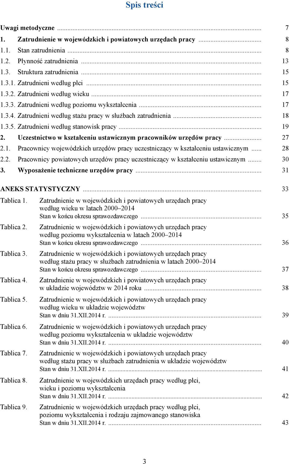 .. 19 2. Uczestnictwo w kształceniu ustawicznym pracowników urzędów pracy... 27 2.1. Pracownicy wojewódzkich urzędów pracy uczestniczący w kształceniu ustawicznym... 28 2.2. Pracownicy powiatowych urzędów pracy uczestniczący w kształceniu ustawicznym.