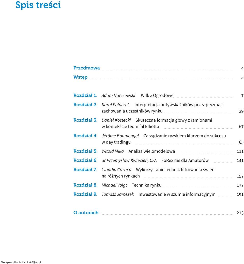 Daniel Kostecki Skuteczna formacja głowy z ramionami w kontekście teorii fal Elliotta _ 67 Rozdział 4.