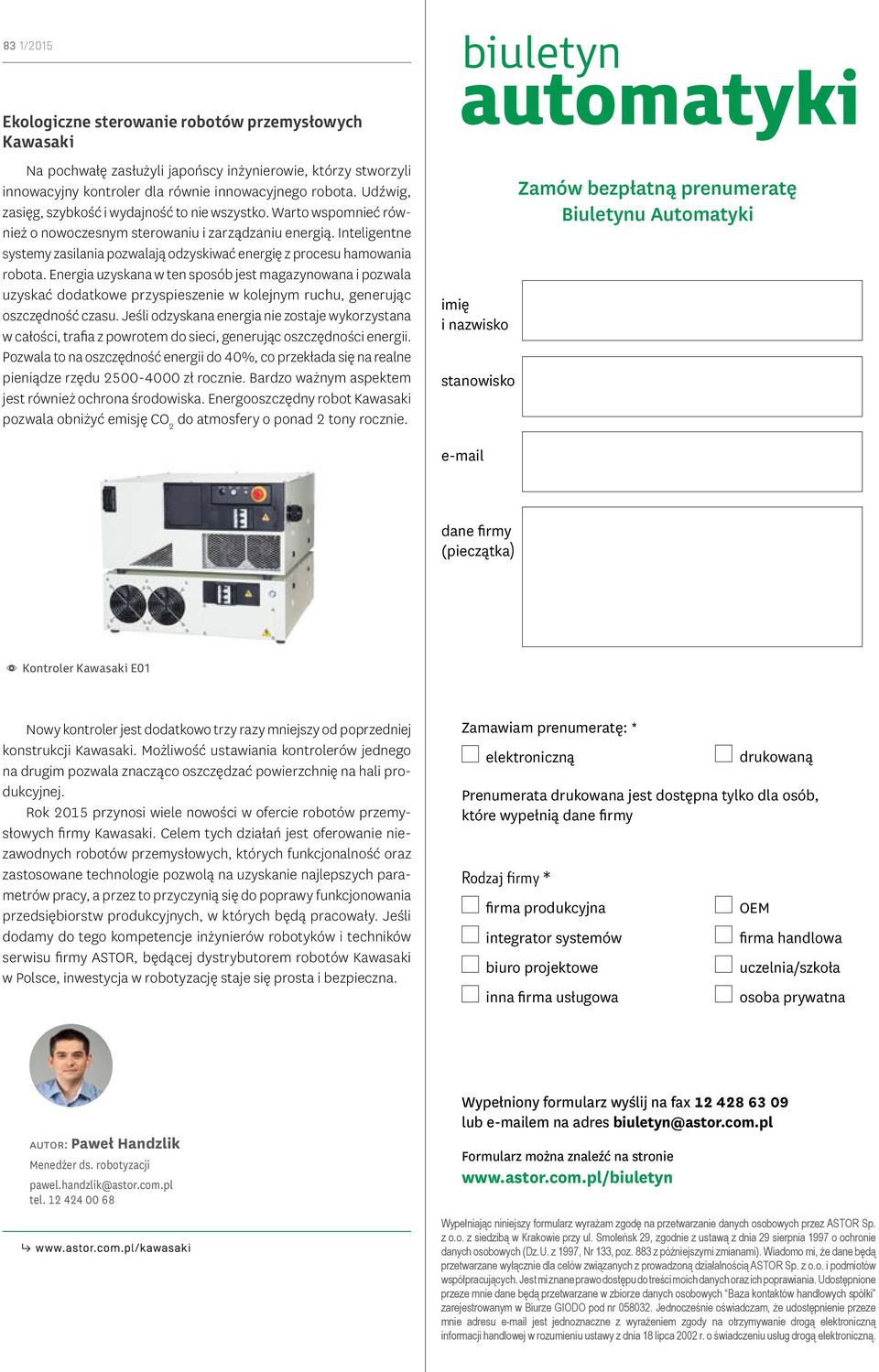 Inteligentne systemy zasilania pozwalają odzyskiwać energię z procesu hamowania robota.