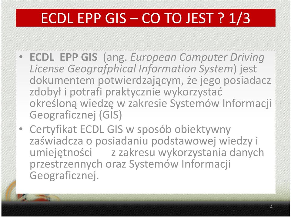 zdobył i potrafi praktycznie wykorzystać określoną wiedzę w zakresie Systemów Informacji Geograficznej (GIS)