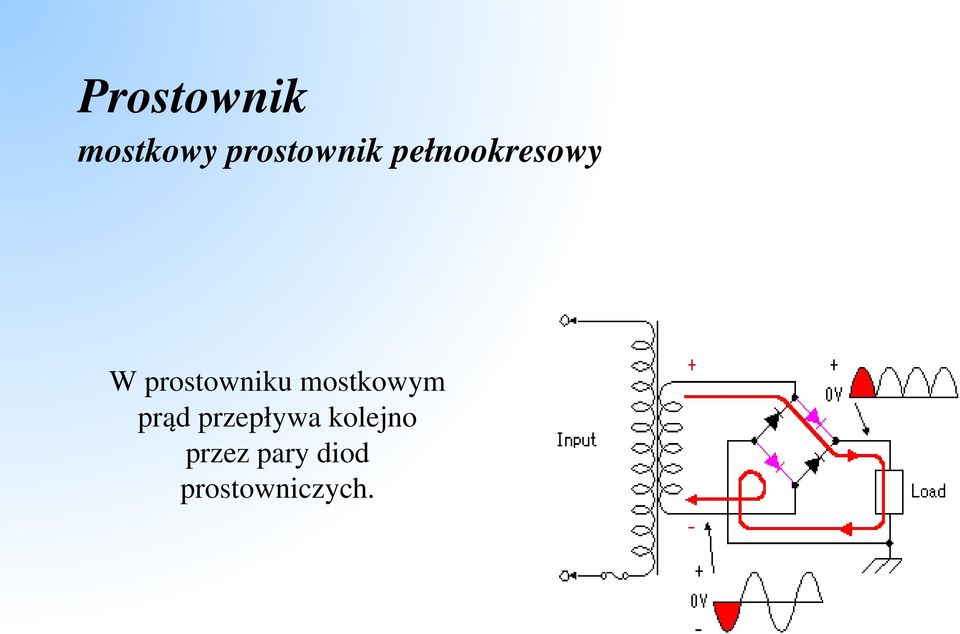 mostkowym prąd przepływa