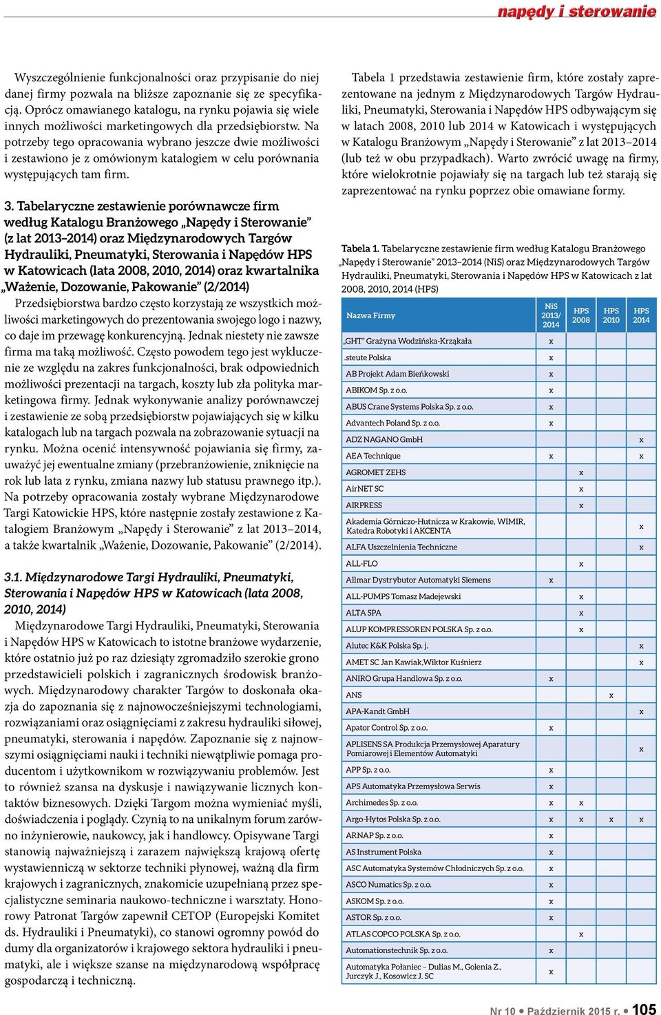 Na potrzeby tego opracowania wybrano jeszcze dwie możliwości i zestawiono je z omówionym katalogiem w celu porównania występujących tam firm. 3.