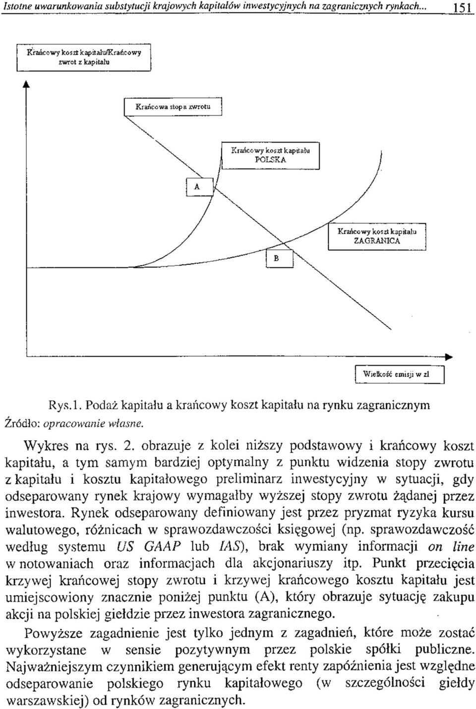 obrazuje z kolei niższy podstawowy i krańcowy koszt kapitału, a tym samym bardziej optymalny z punktu widzenia stopy zwrotu z kapitału i kosztu kapitałowego preliminarz inwestycyjny w sytuacji, gdy