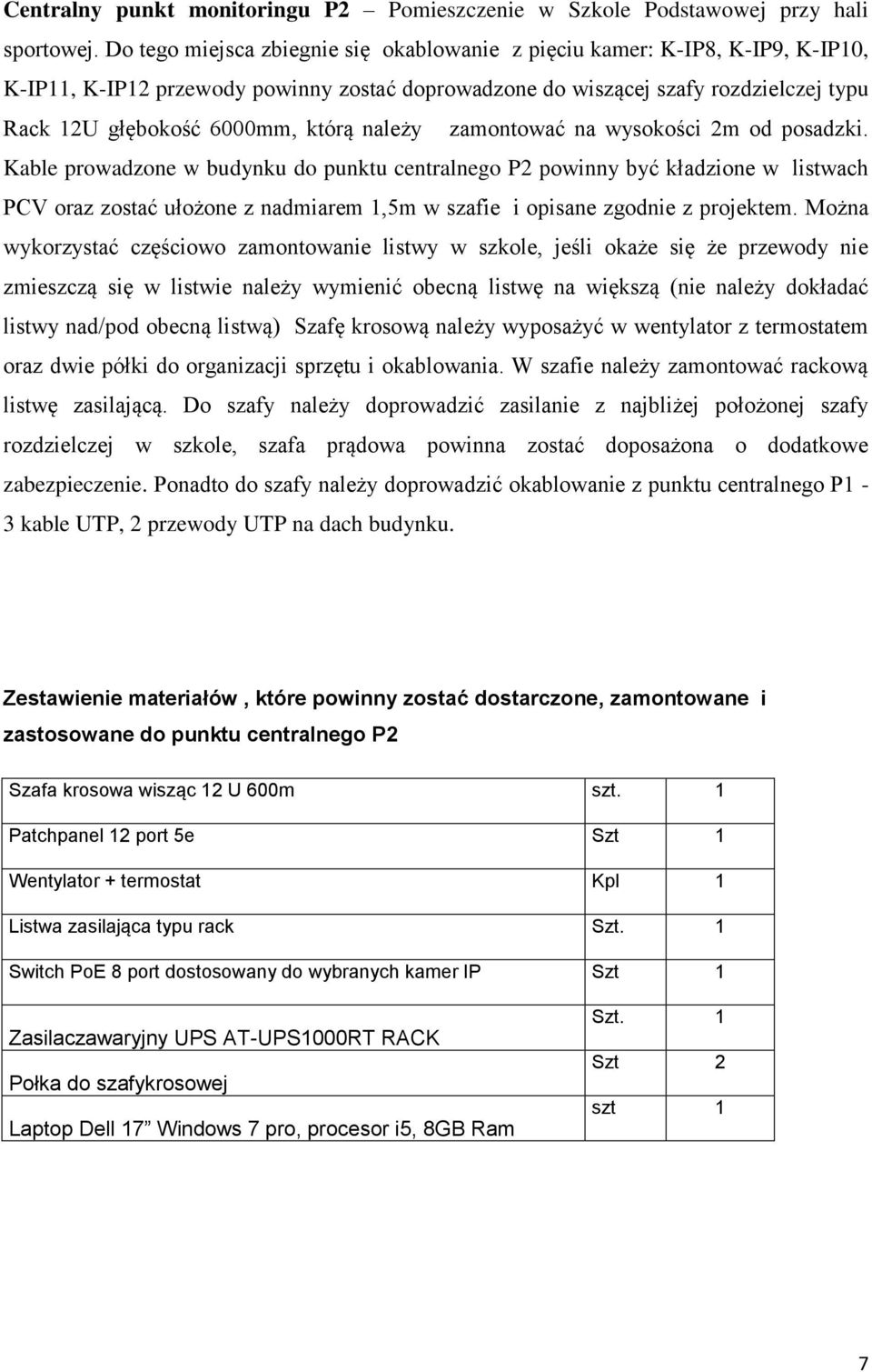 należy zamontować na wysokości 2m od posadzki.