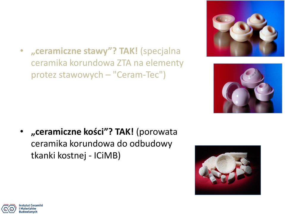 protez stawowych "Ceram-Tec") ceramiczne kości?