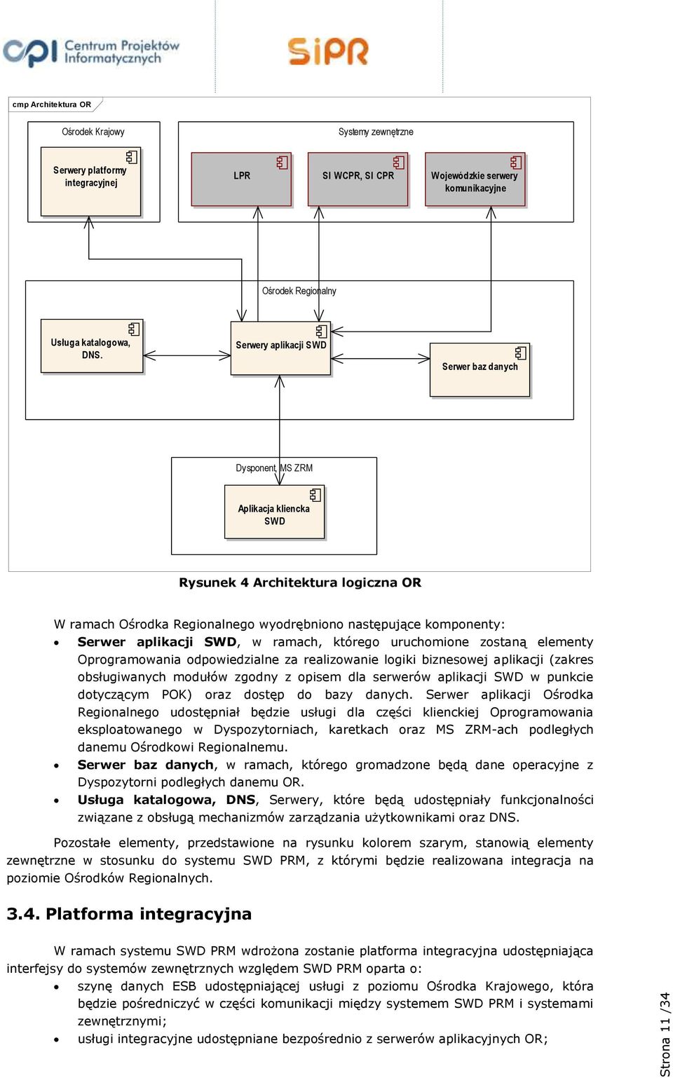 SWD, w ramach, którego uruchomione zostaną elementy Oprogramowania odpowiedzialne za realizowanie logiki biznesowej aplikacji (zakres obsługiwanych modułów zgodny z opisem dla serwerów aplikacji SWD