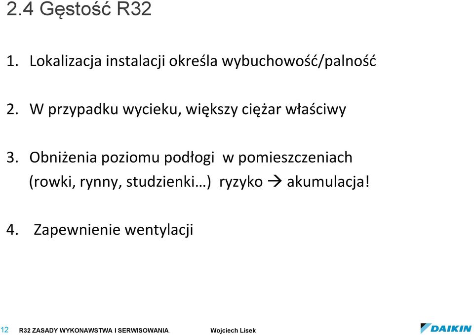 Obniżenia poziomu podłogi w pomieszczeniach (rowki, rynny, studzienki )