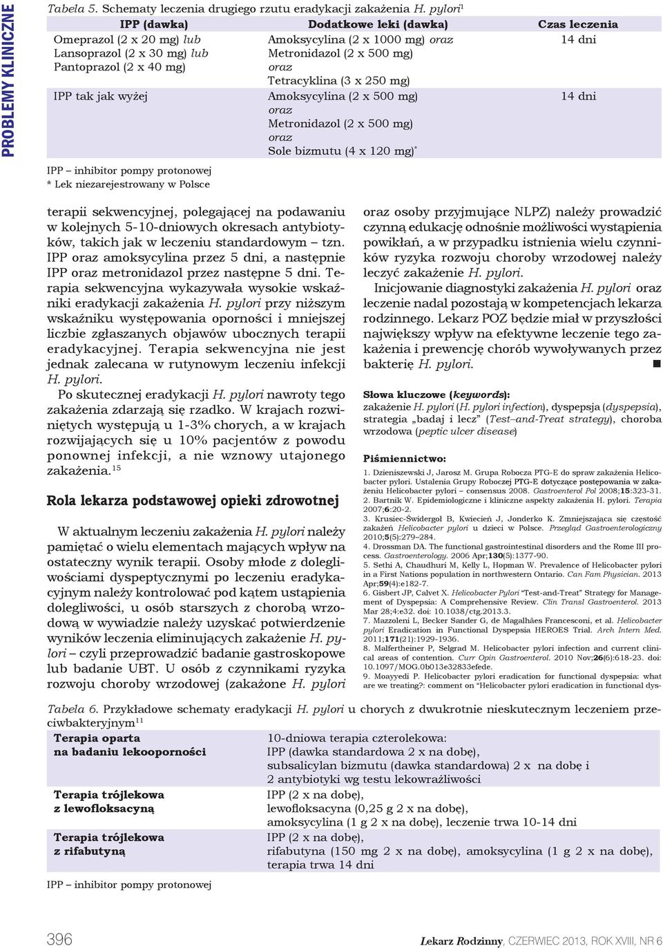 250 mg) IPP tak jak wyżej Amoksycylina (2 x 500 mg) oraz oraz Sole bizmutu (4 x 120 mg) * 14 dni IPP inhibitor pompy protonowej * Lek niezarejestrowany w Polsce terapii sekwencyjnej, polegającej na