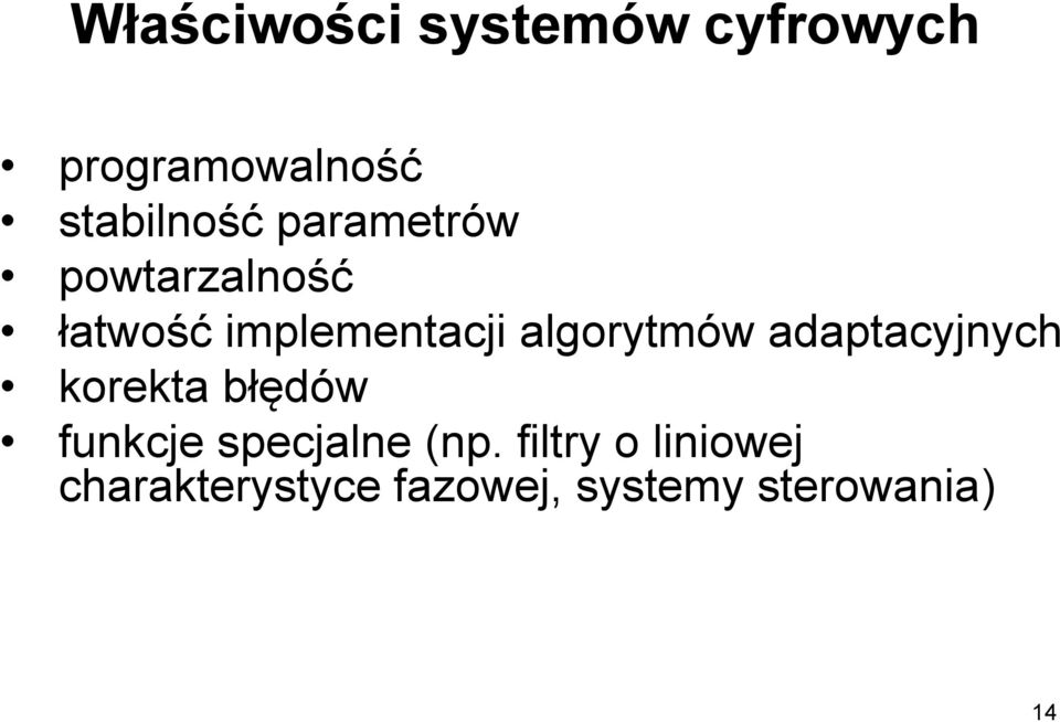 adaptacyjnych korekta błędów funkcje specjalne (np.