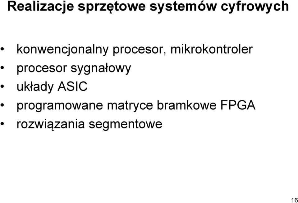 procesor sygnałowy układy ASIC