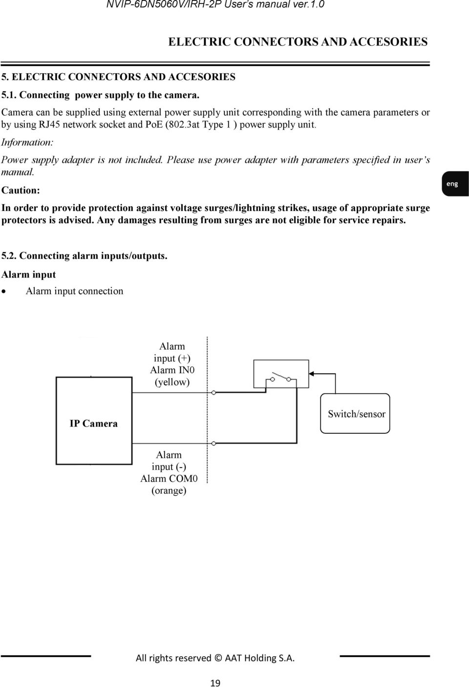 Information: Power supply adapter is not included. Please use power adapter with parameters specified in user s manual.