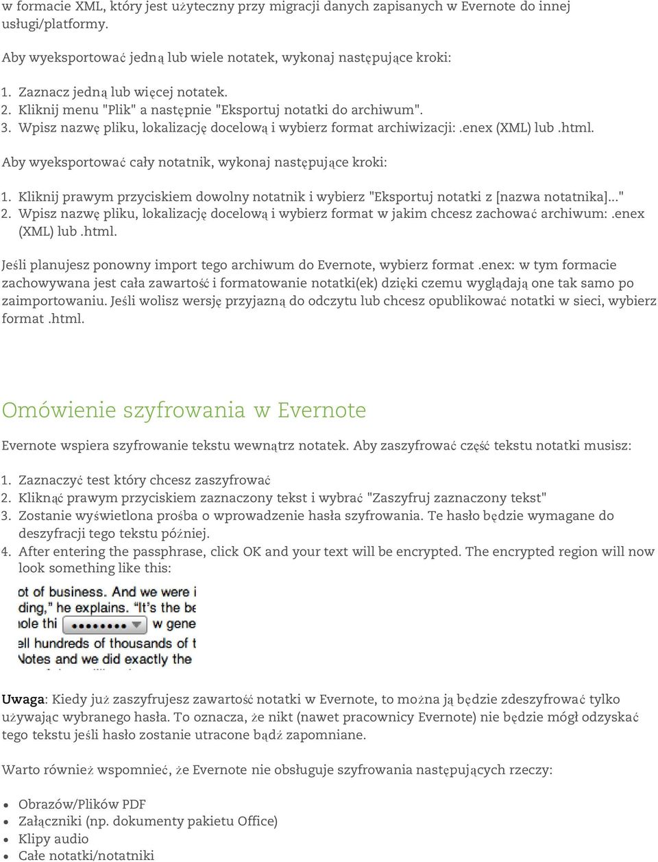 Aby wyeksportować cały notatnik, wykonaj następujące kroki: 1. Kliknij prawym przyciskiem dowolny notatnik i wybierz "Eksportuj notatki z [nazwa notatnika]..." 2.