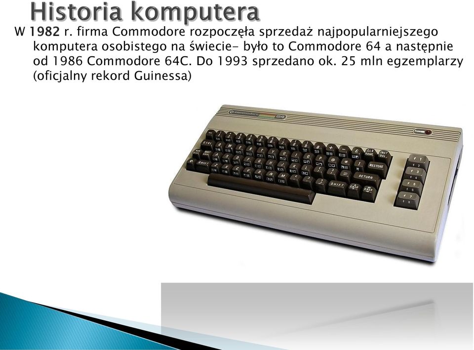 komputera osobistego na świecie- było to Commodore 64 a