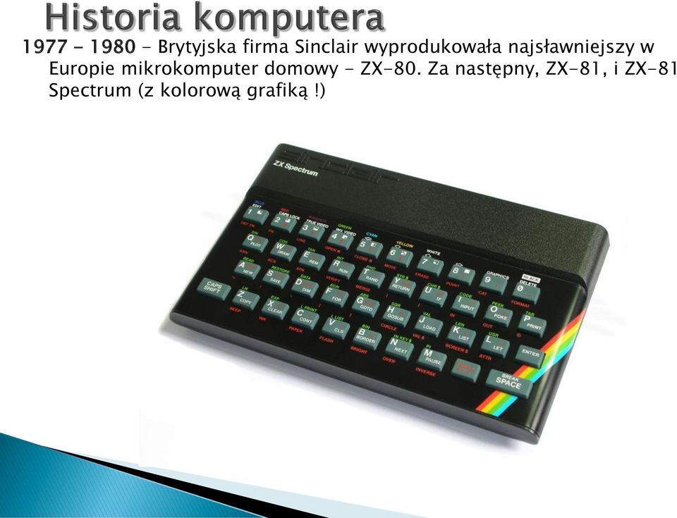 mikrokomputer domowy - ZX-80.