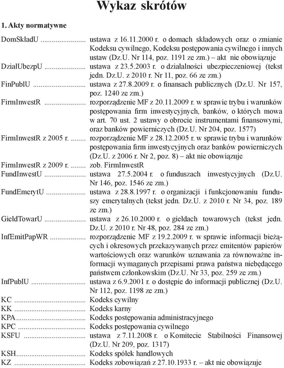 o finansach publicznych (Dz.U. Nr 157, poz. 1240 ze zm.) FirmInwestR... rozporządzenie MF z 20.11.2009 r. w sprawie trybu i warunków postępowania firm inwestycyjnych, banków, o których mowa w art.