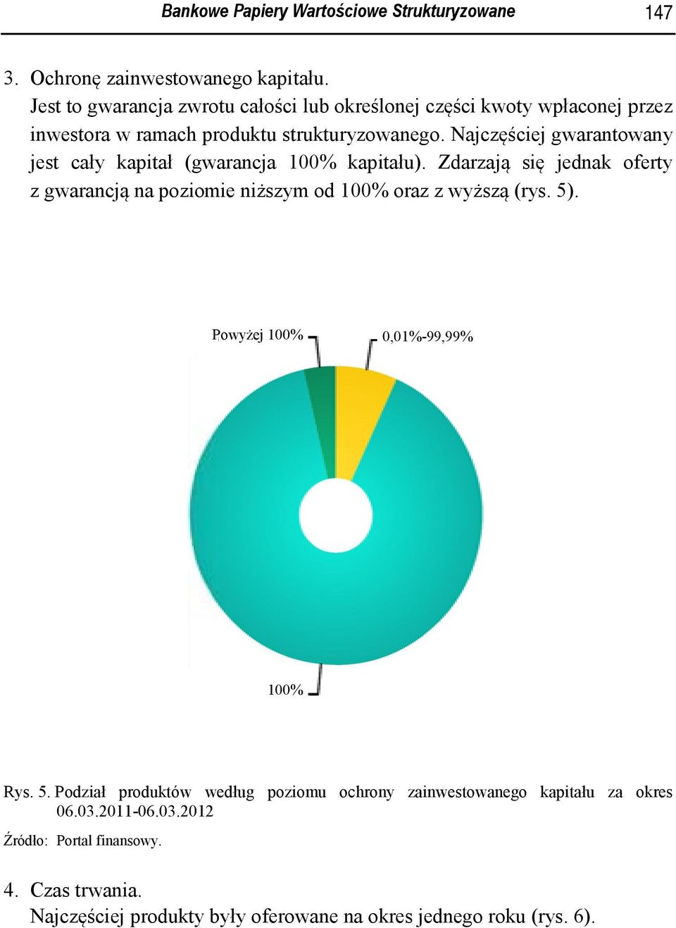 Najczęściej gwarantowany jest cały kapitał (gwarancja 100% kapitału).