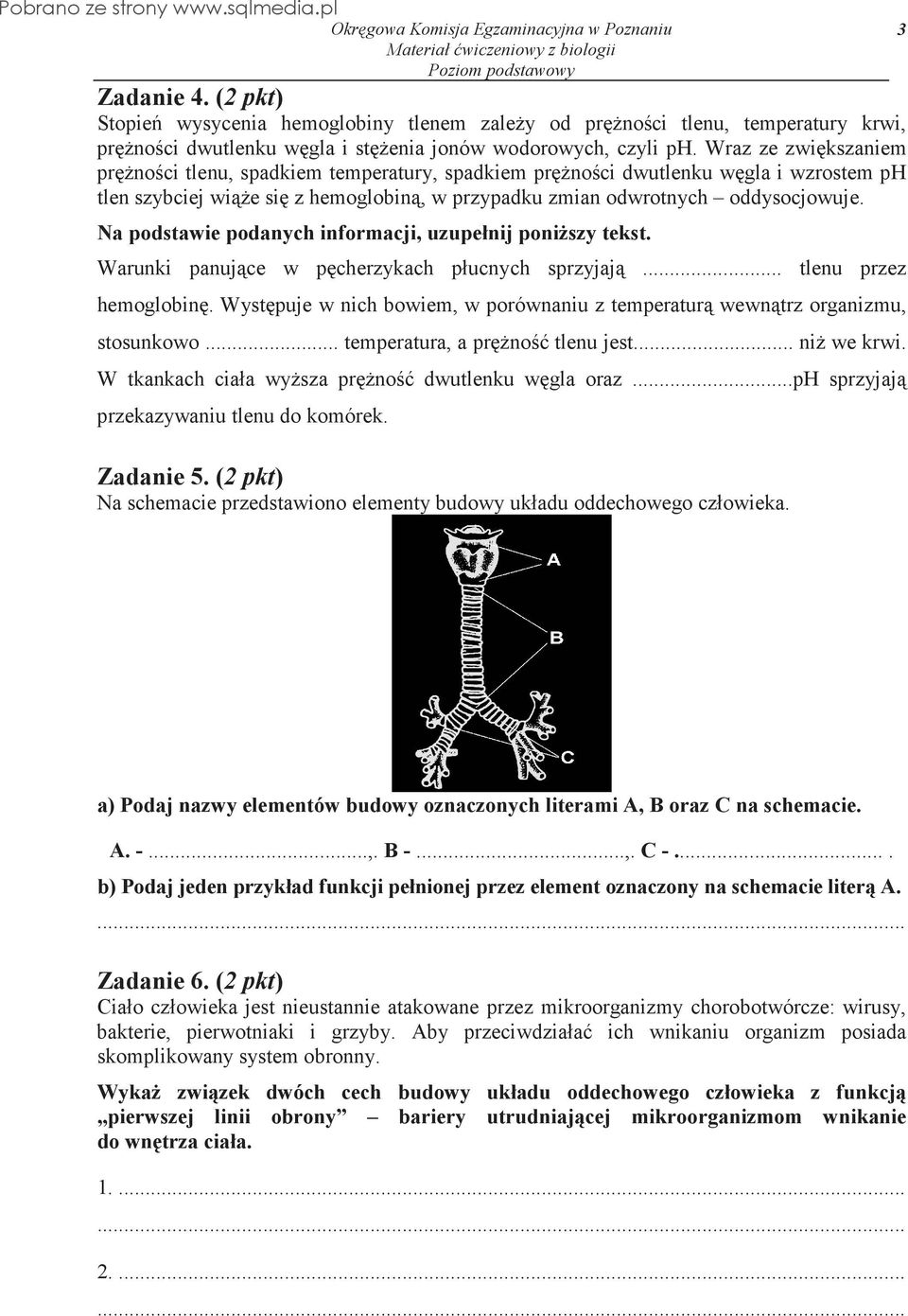 Na podstawie podanych informacji, uzupełnij poniszy tekst. Warunki panujce w pcherzykach płucnych sprzyjaj... tlenu przez hemoglobin.