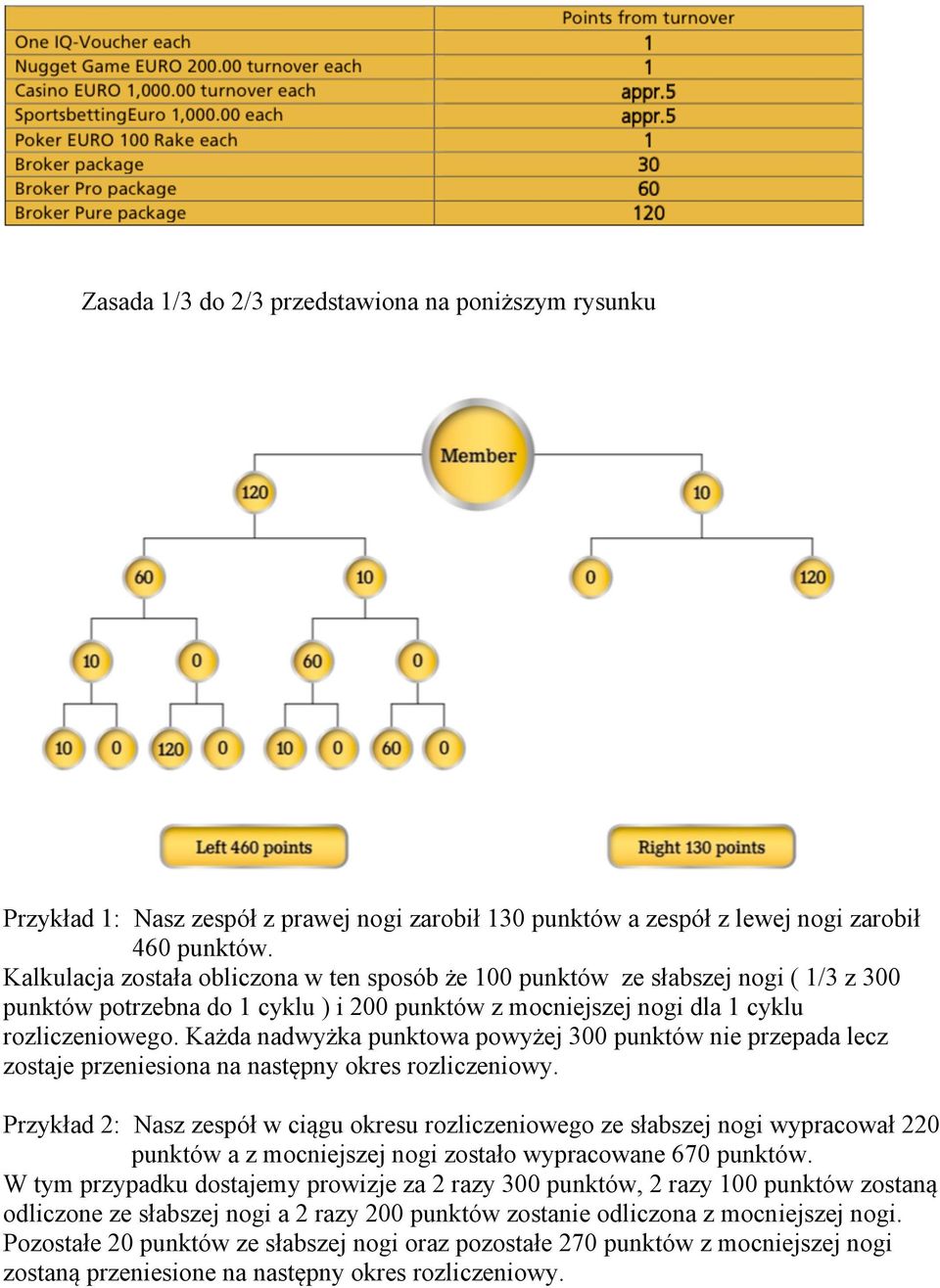 Każda nadwyżka punktowa powyżej 300 punktów nie przepada lecz zostaje przeniesiona na następny okres rozliczeniowy.