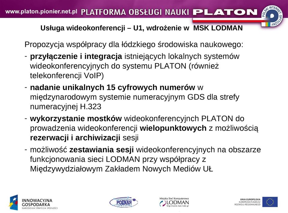 GDS dla strefy numeracyjnej H.
