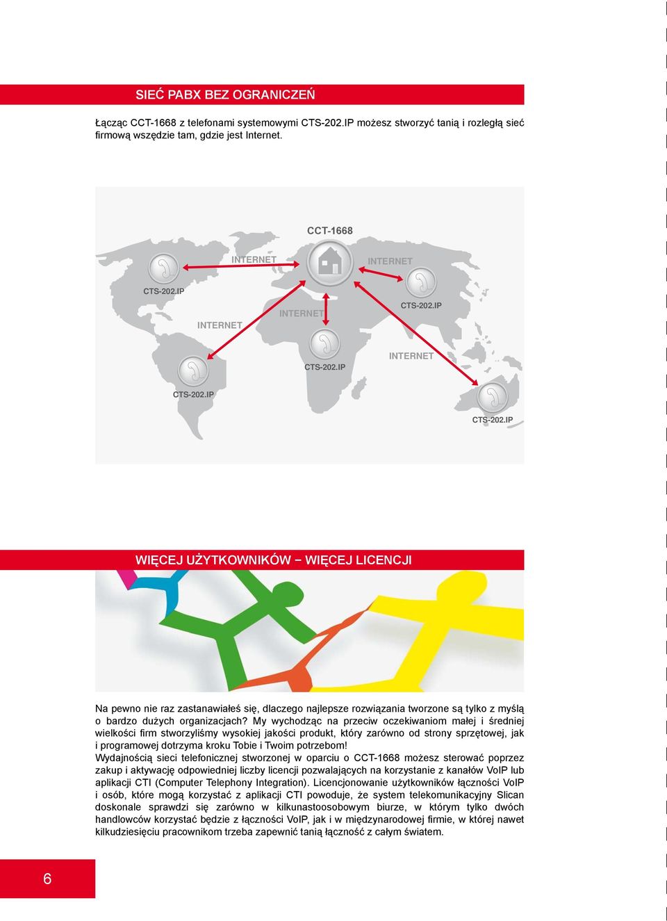 IP INTERNET CTS-202.IP CTS-202.IP WIĘCEJ UŻYTKOWNIKÓW WIĘCEJ LICENCJI Na pewno nie raz zastanawiałeś się, dlaczego najlepsze rozwiązania tworzone są tylko z myślą o bardzo dużych organizacjach?