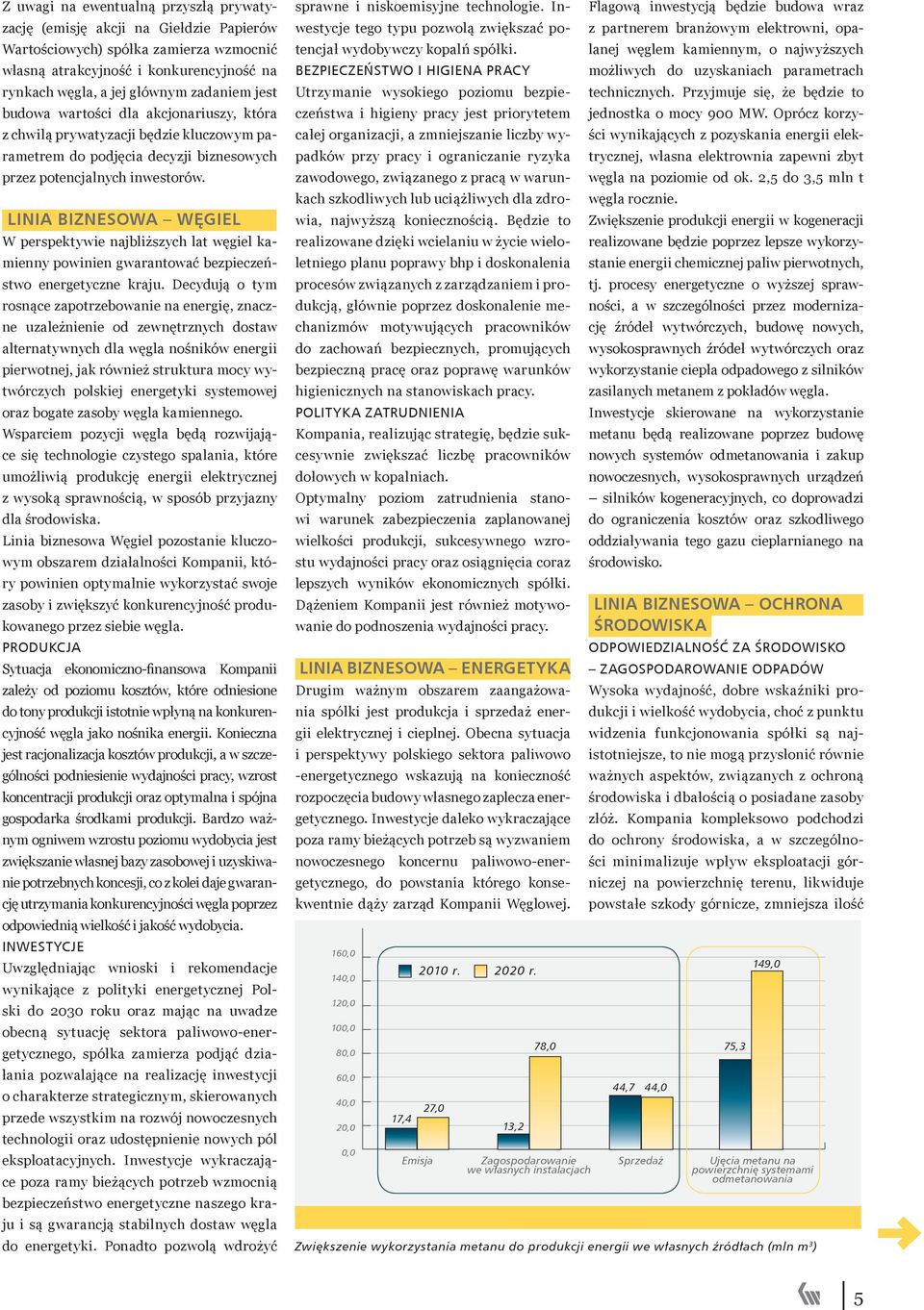 LINIA BIZNESOWA WĘGIEL W perspektywie najbliższych lat węgiel kamienny powinien gwarantować bezpieczeństwo energetyczne kraju.