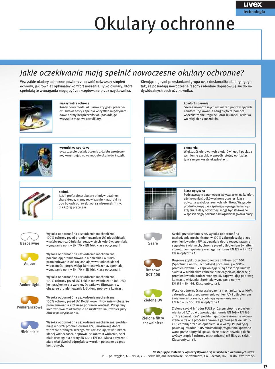 Kierując się tymi przesłankami grupa uvex doskonaliła okulary i gogle tak, że posiadają nowoczesne fasony i idealnie dopasowują się do indywidualnych cech użytkownika.