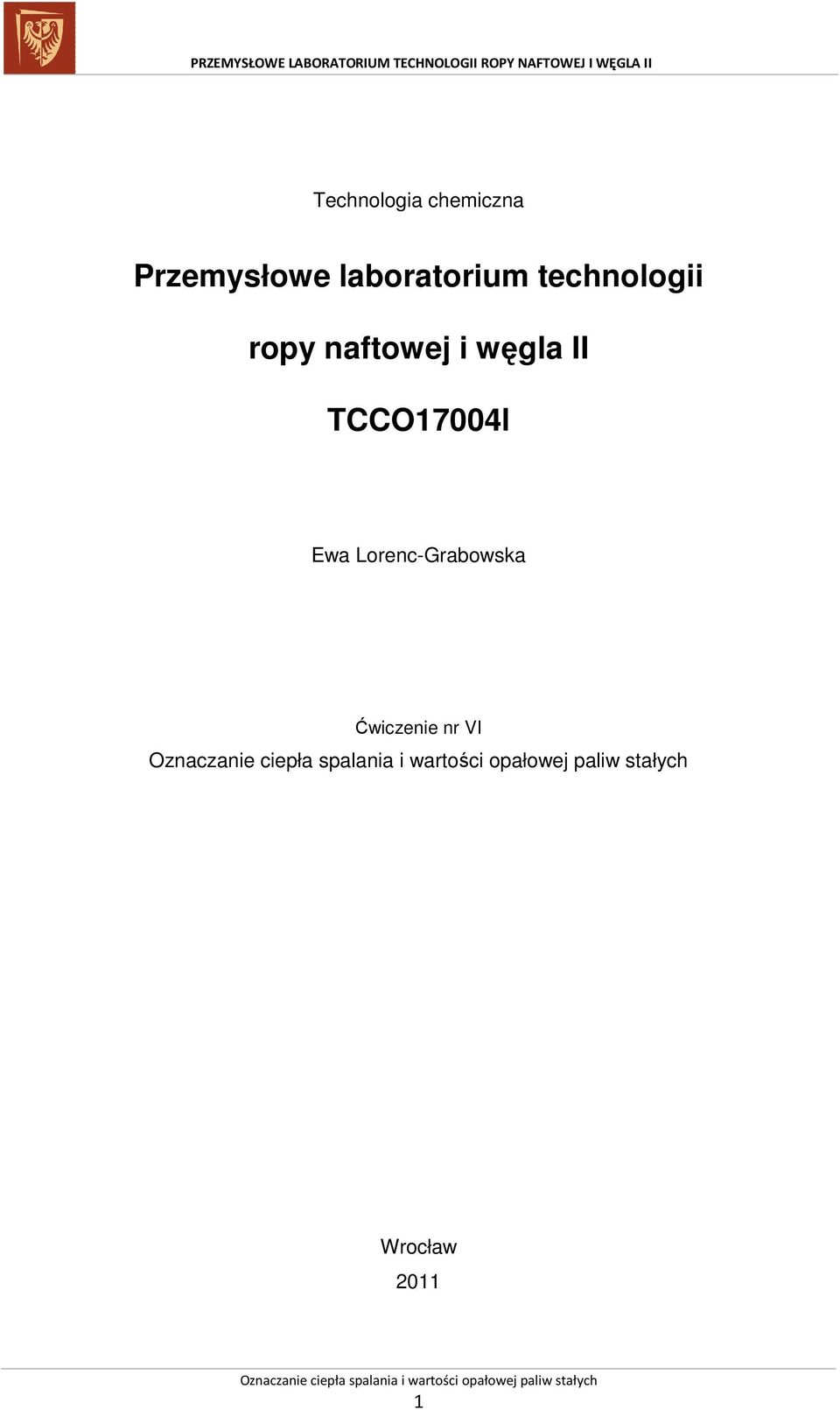 naftowej i węgla II TCCO17004l Ewa