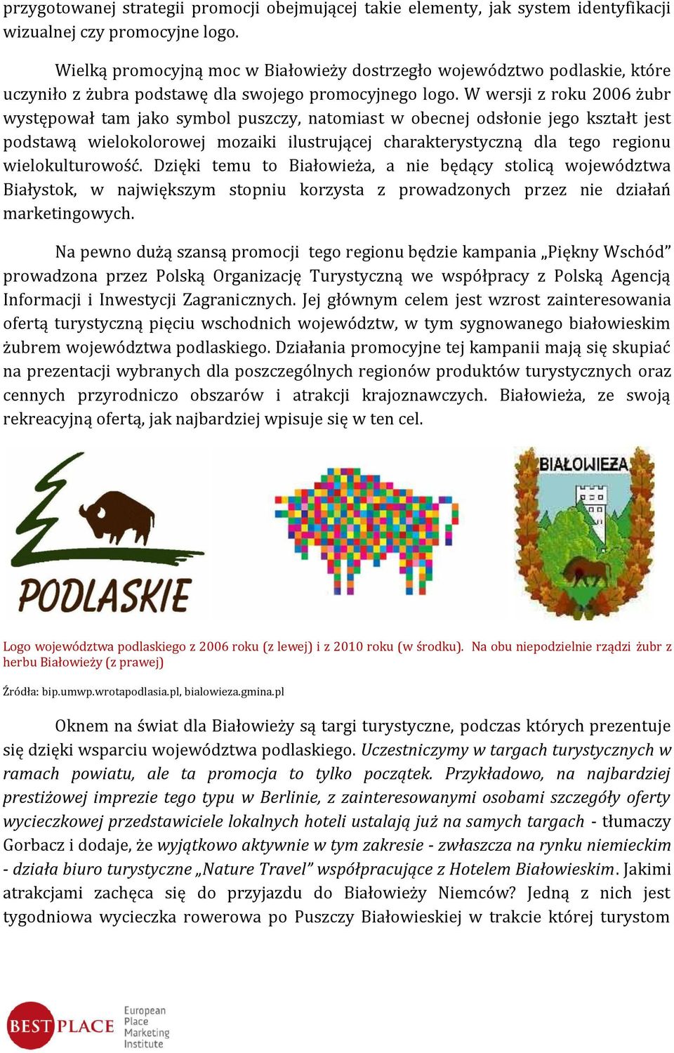 W wersji z roku 2006 żubr występował tam jako symbol puszczy, natomiast w obecnej odsłonie jego kształt jest podstawą wielokolorowej mozaiki ilustrującej charakterystyczną dla tego regionu