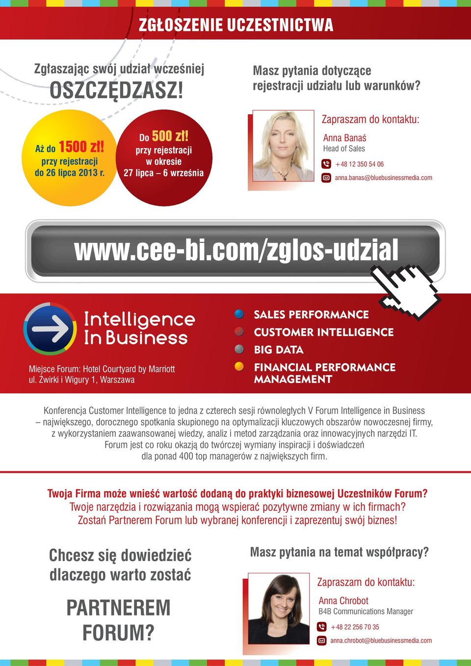 com/zglos-udzial Intelligence In Business Miejsce Forum: Hotel Courtyard by Marriott ul.