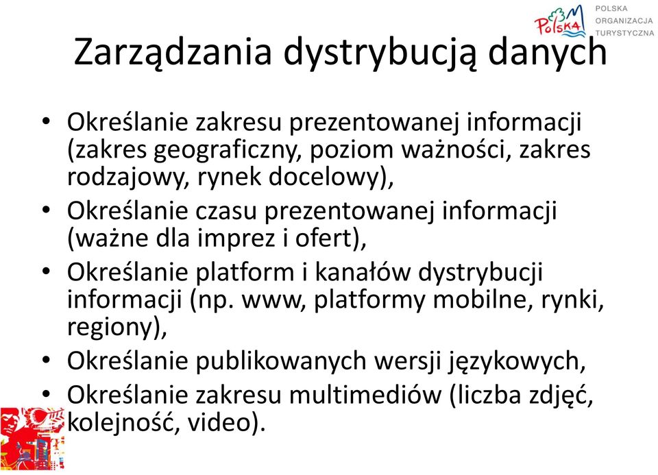 ofert), Określanie platform i kanałów dystrybucji informacji (np.