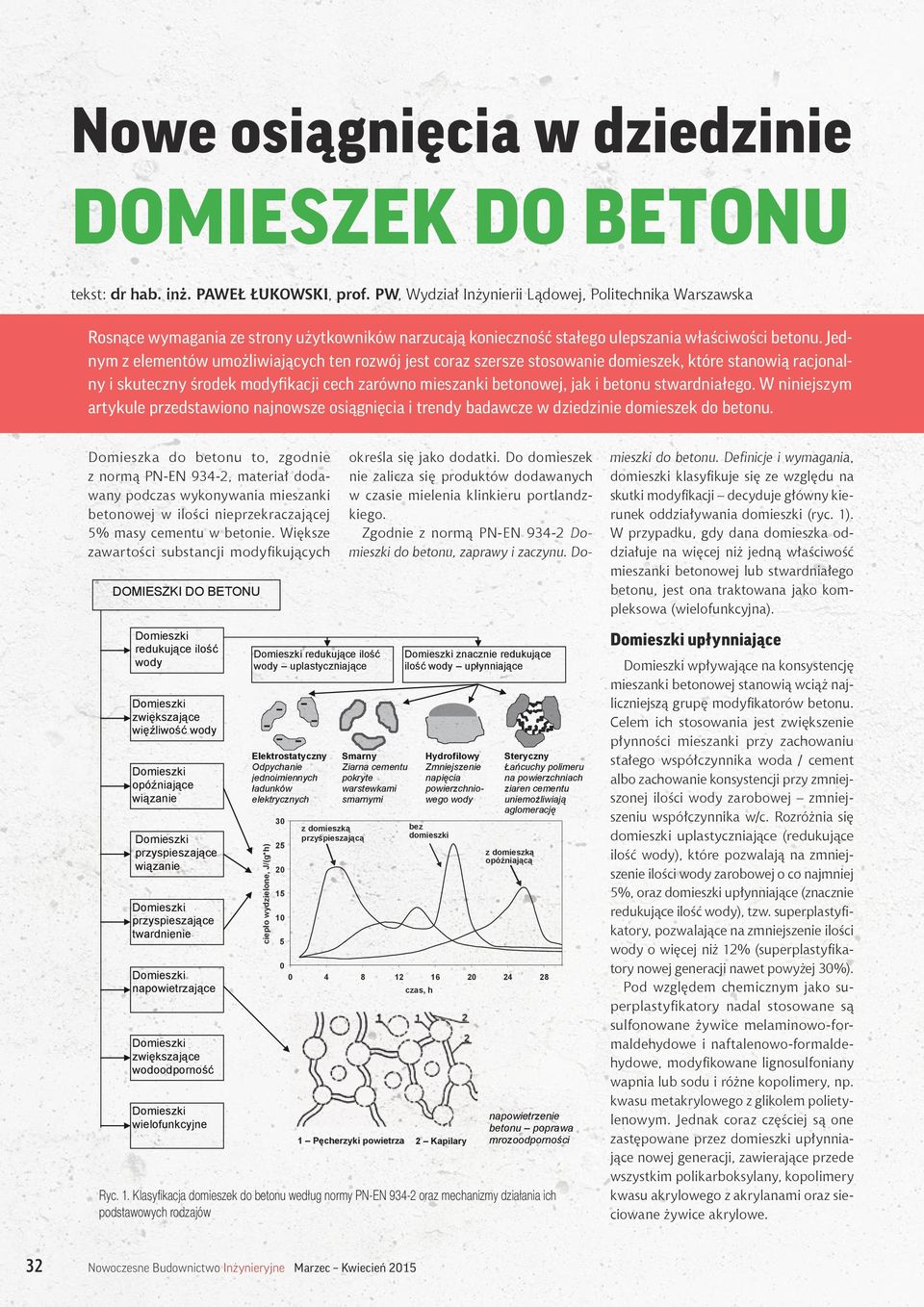 Jednym z elementów umożliwiających ten rozwój jest coraz szersze stosowanie domieszek, które stanowią racjonalny i skuteczny środek modyfikacji cech zarówno mieszanki betonowej, jak i betonu