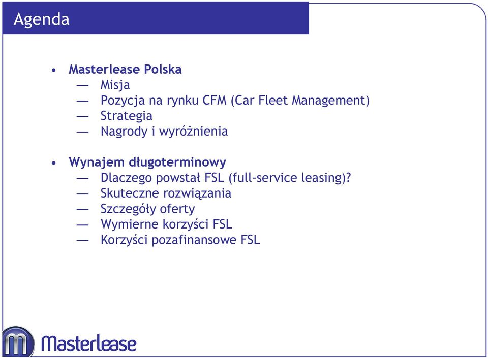 długoterminowy Dlaczego powstał FSL (full-service leasing)?